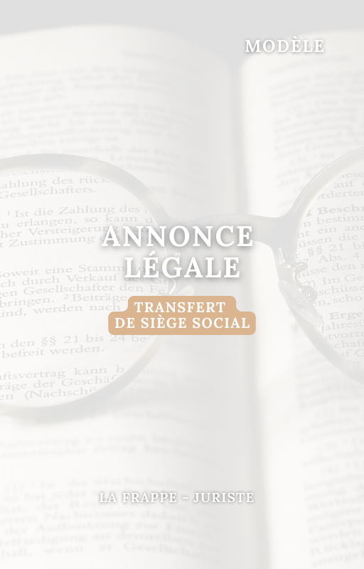 V2 COUV (26) ANNONCE LEGALE - TRANSFERT SIEGE SOCIAL – Image 1