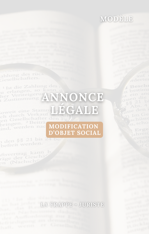 V2 COUV (28) ANNONCE LEGALE - CHANGEMENT OBJET SOCIAL – Image 1
