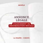 MODELE D'ANNONCE LEGALE - CHANGEMENT DE NOM