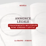 MODELE D'ANNONCE LEGALE